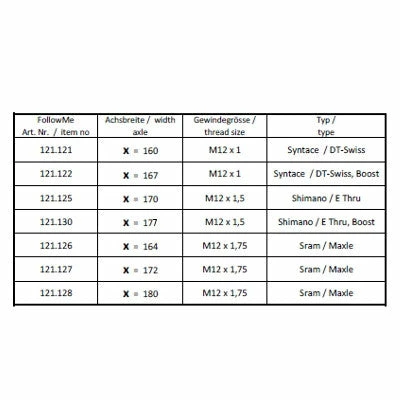 FollowMe Axe De Roue Arrière M12 Pour Adaptation Follow Me 6 FollowMe Axe De Roue Arrière M12 Pour Adaptation Follow Me – Image 5