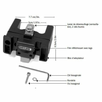 Fixation Pour Guidon Avec Serrure Ortlieb 6 Fixation Pour Guidon Avec Serrure Ortlieb – Image 4
