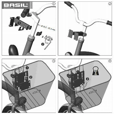 Panier Avant Fixe Pour Vélo 22 L Bremen Basil 8 Panier Avant Fixe Pour Vélo 22 L Bremen Basil – Image 6