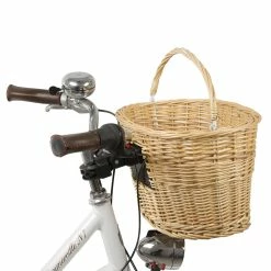 Panier Vélo Avant Osier Sur Guidon M-Wave 8 Panier Vélo Avant Osier Sur Guidon M-Wave -Remorques vélo Soldes panier velo osier m wave 3
