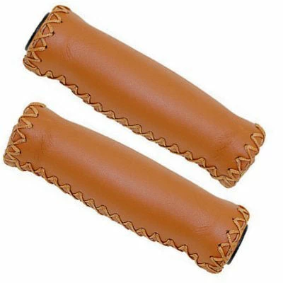 VELO Poignées De Guidon Vélo En Cuir Véritable Marron 5 VELO Poignées De Guidon Vélo En Cuir Véritable Marron – Image 3