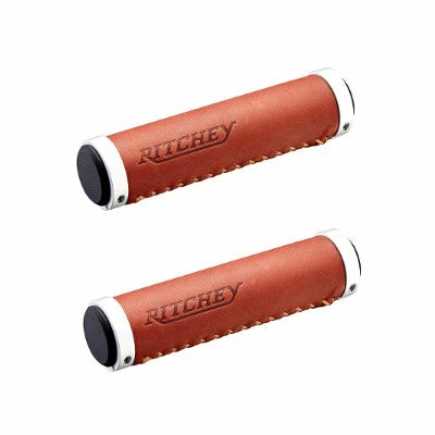 Poignées De Vélo En Cuir Véritable Brun Classic - Ritchey 3 Poignées De Vélo En Cuir Véritable Brun Classic - Ritchey