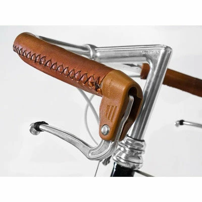 Poignées Vélo En Cuir Marron à Coudre VeloOrange 3 Poignées Vélo En Cuir Marron à Coudre VeloOrange