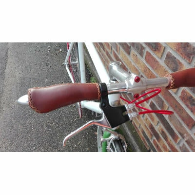 VELO Poignées Vélo Ergonomiques Imitation Cuir Marron 4 VELO Poignées Vélo Ergonomiques Imitation Cuir Marron – Image 2