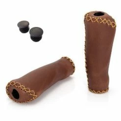 VELO Poignées Vélo Ergonomiques Imitation Cuir Marron 7 VELO Poignées Vélo Ergonomiques Imitation Cuir Marron -Remorques vélo Soldes poignees velo ergonomiques imitation cuir marron full 3