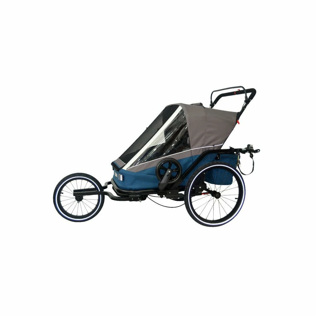 Remorque Vélo Enfant Poussette 2 Places 3-In-1 Ax.Bike 4 Remorque Vélo Enfant Poussette 2 Places 3-In-1 Ax.Bike – Image 2