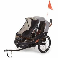 Remorque Vélo Enfants 2 Places 2 En 1 Avec Kit Piéton Bobike