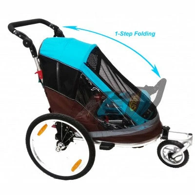 Remorque Vélo Pliable Pour 2 Enfants Maxxus 4 Remorque Vélo Pliable Pour 2 Enfants Maxxus – Image 2