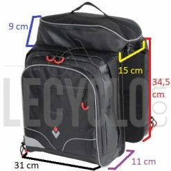 Sacoche Pont Arrière 3 Compartiments Hapo-G 9 Sacoche Pont Arrière 3 Compartiments Hapo-G -Remorques vélo Soldes sacoche pont arriere 3 compartiments hapo g full 4