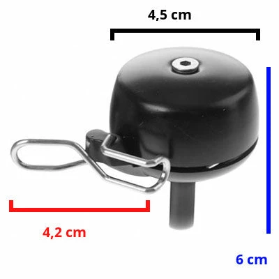 Widek Sonnette Vélo Design 45 Mm Noire Paperclip 5 Widek Sonnette Vélo Design 45 Mm Noire Paperclip – Image 3