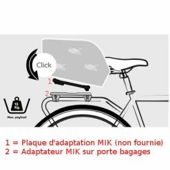 Support De Fixation MIK Sur Porte Bagage Basil 13 Support De Fixation MIK Sur Porte Bagage Basil -Remorques vélo Soldes support de fixation mik sur porte bagage basil full 6