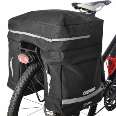 Oxford Triple Sacoche De Vélo Sur Porte-bagage Arrière 4 Oxford Triple Sacoche De Vélo Sur Porte-bagage Arrière – Image 2