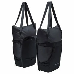 Double Sacoche De Vélo Avec Sacs Cabas TwinShopper Vaude 11 Double Sacoche De Vélo Avec Sacs Cabas TwinShopper Vaude -Remorques vélo Soldes twinshopper vaude noir