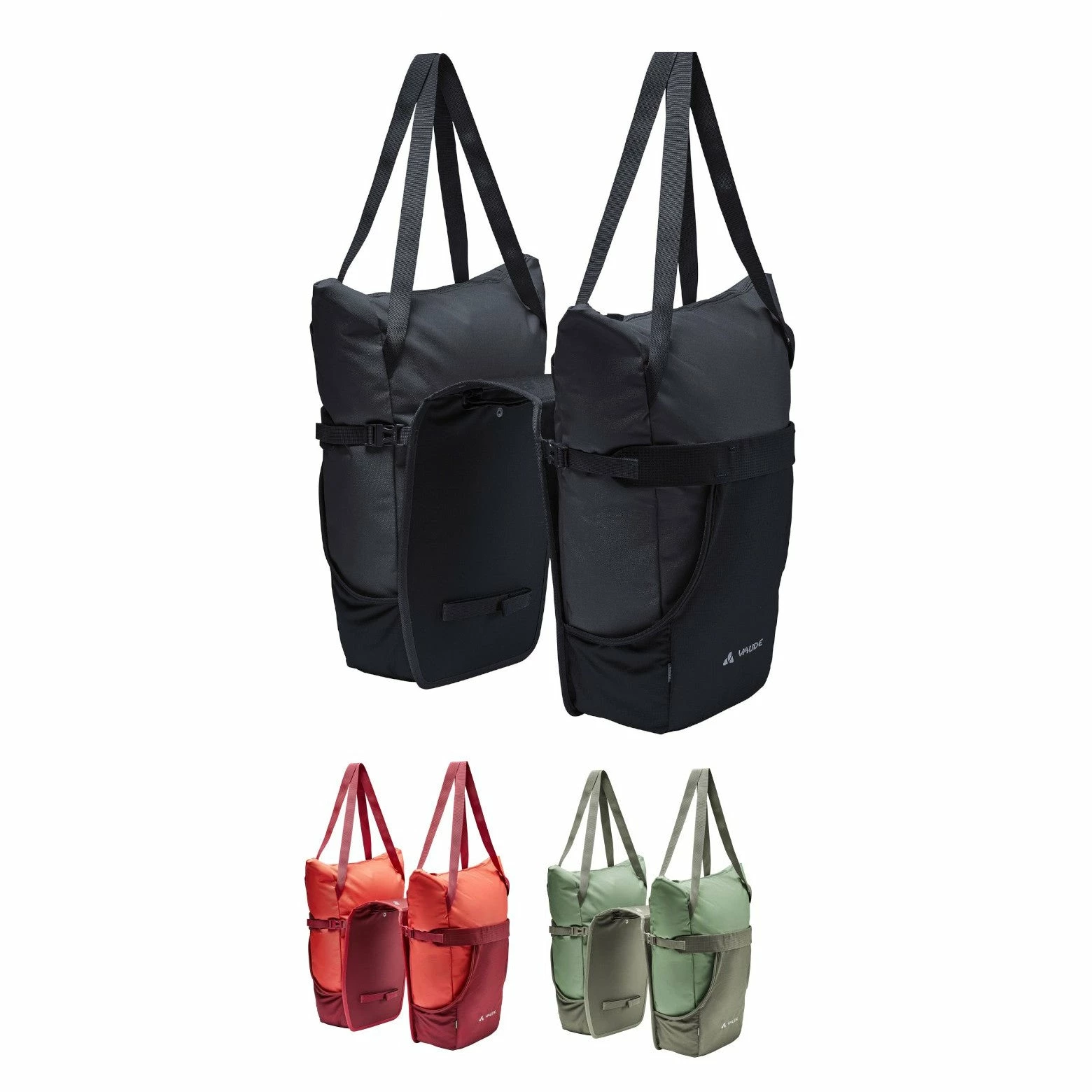 Double Sacoche De Vélo Avec Sacs Cabas TwinShopper Vaude 3 Double Sacoche De Vélo Avec Sacs Cabas TwinShopper Vaude